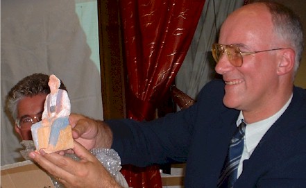 Philippe Destatte et Jean-Pol Demacq lors de l'hommage au prsident sortant de l'Institut Jules-Destre - Photo Marie-Anne Delahaut
