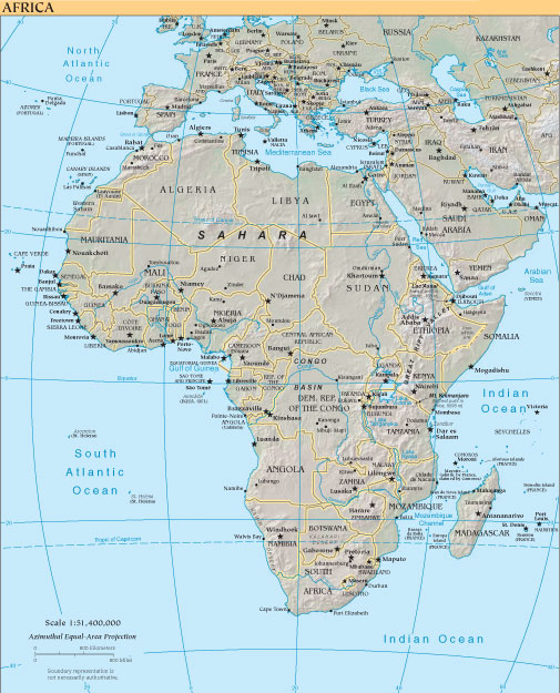 WSIS countries : Africa - Map : www.nationmaster.com