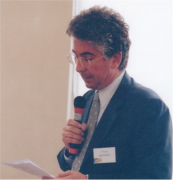 Philippe DESTATTE, directeur de l'Institut Jules-Destre  - Colloque La prospective territoriale comme outil de gouvernance, 28 septembre 2002, Seneffe (Wallonie) - (Photo Jean Delahaut)