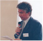 Philippe DESTATTE, directeur de l'Institut Jules-Destre  - Colloque La prospective territoriale comme outil de gouvernance, 28 septembre 2002, Seneffe (Wallonie) - (Photo Jean Delahaut)